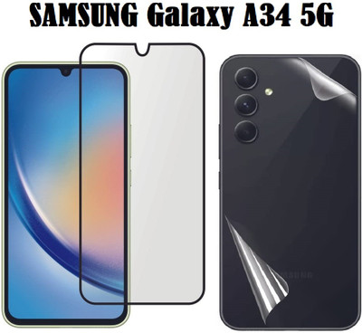ASVALBUY Front and Back Tempered Glass for SAMSUNG Galaxy A34 5G(Pack of 1)