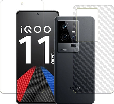 SOMTONE Front and Back Tempered Glass for iQOO 11 5G FRONT BACK(Pack of 1)