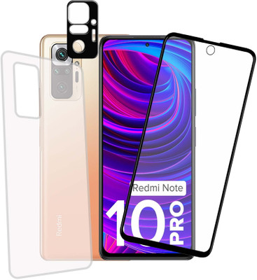 Systek Front and Back Tempered Glass for Redmi Note 10 Pro(Pack of 3)