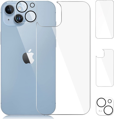 VOLMERE Front and Back Tempered Glass for Compatible For Apple iPhone 14 Plus Full Body Protection ( 3 in 1 ) Screen Protector(Pack of 3)