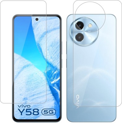 Vatsin Front and Back Tempered Glass for ViVO Y58 5G(Pack of 2)