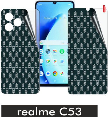 skrechtech Front and Back Tempered Glass for Realme C53(Pack of 2)