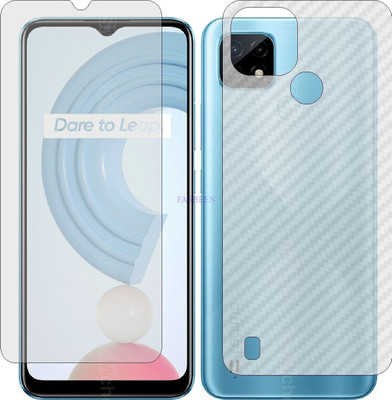 Fasheen Front and Back Tempered Glass for REALME C21 Y (Front Matte Finish & Back 3d Carbon Fiber)(Pack of 2)