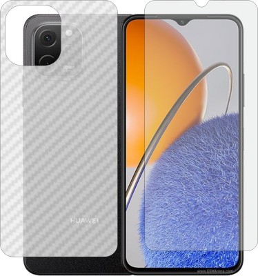 ZINGTEL Front and Back Tempered Glass for HUAWEI ENJOY 50Z EVEAL00 (Front Matte Finish & Back 3d Carbon Fiber)(Pack of 2)