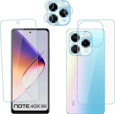 Ten To 11 Front and Back Tempered Glass for Infinix Note 40X 5G, Infinix Note 40X 5G [With Rear Camera Lens Guard](Pack of 3)