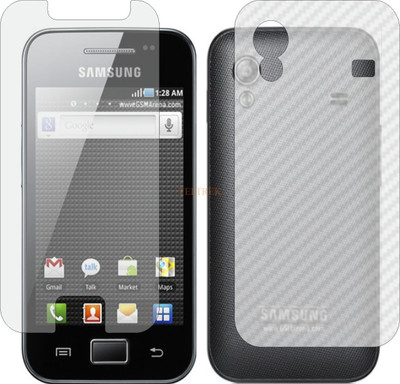 TELTREK Front and Back Tempered Glass for SAMSUNG GALAXY ACE S5830 (Front Matte Finish & Back 3d Carbon Fiber)(Pack of 2)