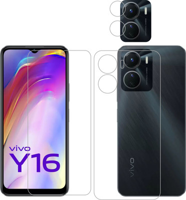 Vatsin Front and Back Tempered Glass for ViVO Y56 5G, vivo Y16, vivo T2X 5G(Pack of 3)