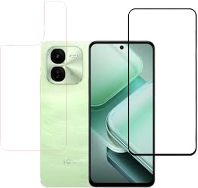 VAYUVAULT Front and Back Tempered Glass for IQOO Z9X(Pack of 2)