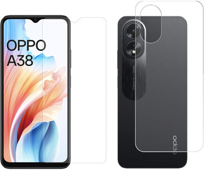 4 YARDS Front and Back Tempered Glass for Oppo A38(Pack of 1)