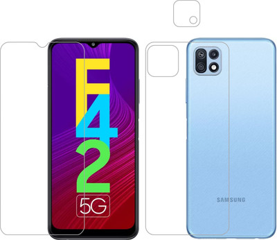 Ten To 11 Front and Back Tempered Glass for Samsung Galaxy F42 5G(Pack of 3)
