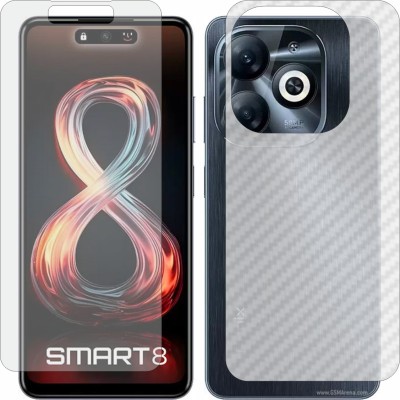 MOBART Front and Back Tempered Glass for Infinix Smart 8 India(Pack of 2)