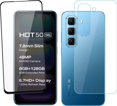 Ten To 11 Front and Back Tempered Glass for Infinix Hot 60 5G+(Pack of 2)