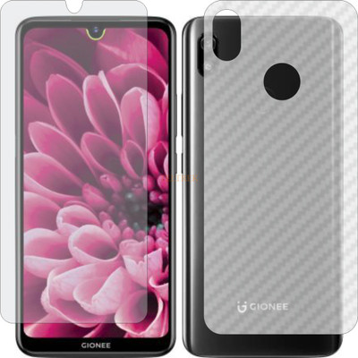 TELTREK Front and Back Tempered Glass for GIONEE F9 (Front Matte Finish & Back 3d Carbon Fiber)(Pack of 2)