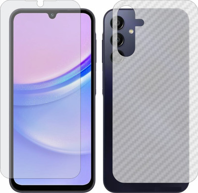 MOBART Front and Back Tempered Glass for Samsung Galaxy A15(Pack of 2)