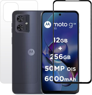 HOBBYTRONICS Front and Back Tempered Glass for Motorola G64, Moto G64 5G(Pack of 2)