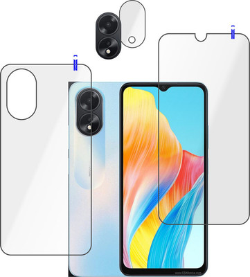 PONDRIK Front and Back Tempered Glass for Oppo A18, Oppo A38(Pack of 3)