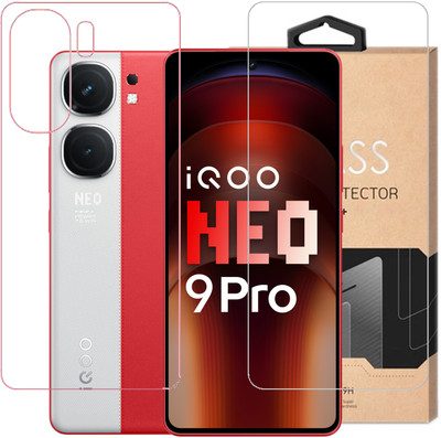 ECMERED Front and Back Tempered Glass for iQOO Neo9 Pro 5G, iQOO Neo9 Pro(Pack of 1)