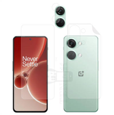 Ten To 11 Front and Back Tempered Glass for OnePlus Nord 3, OnePlus Nord 3 [With Rear Camera Lens Guard](Pack of 3)