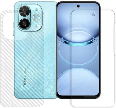 ZIDZEE Front and Back Tempered Glass for TECNO SPARK 30C 5G FRONT AND BACK TEMPERED GLASS(Pack of 2)