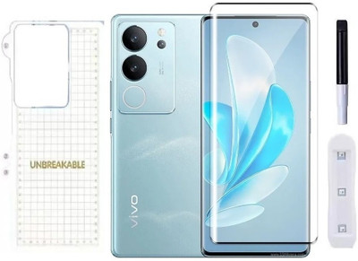 LIKEDESIGN Front and Back Tempered Glass for Vivo V29 5G, Vivo V29(Pack of 1)
