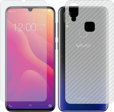 TELTREK Front and Back Tempered Glass for VIVO V17 INDIA (Front Matte Finish & Back 3d Carbon Fiber)(Pack of 2)