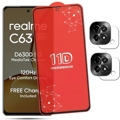 REDDWARF Front and Back Tempered Glass for realme C63 5G(Pack of 1)