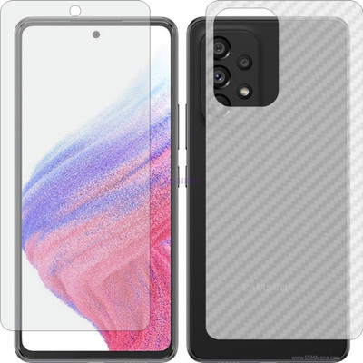 Fasheen Front and Back Tempered Glass for SAMSUNG GALAXY A53 5G (Front Matte Finish & Back 3d Carbon Fiber)(Pack of 2)