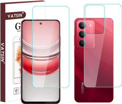 Vatsin Front and Back Tempered Glass for realme C75 5G(Pack of 2)