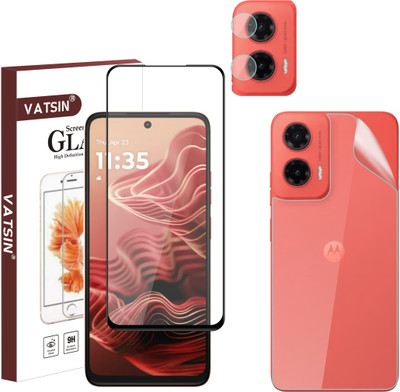 Vatsin Front and Back Tempered Glass for MOTOROLA g35 5G, MOTOROLA g35 5G [With Rear Camera Lens Guard](Pack of 3)