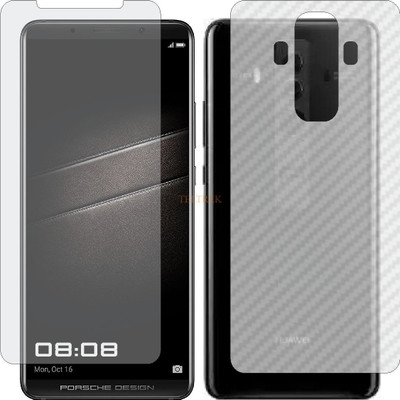 TELTREK Front and Back Tempered Glass for HUAWEI HONOR MATE 10 PORSCHE DESIGN (Front Matte Finish & Back 3d Carbon Fiber)(Pack of 2)