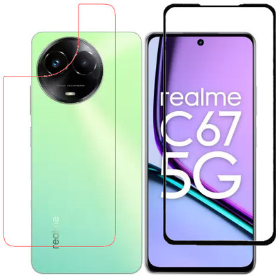 KMPERED Front and Back Tempered Glass for realme C67 5G, Realme C67 5G(Pack of 1)