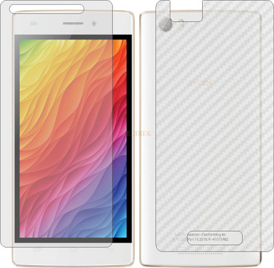TELTREK Front and Back Tempered Glass for INTEX AQUA ACE MINI (Front Matte Finish & Back 3d Carbon Fiber)(Pack of 2)