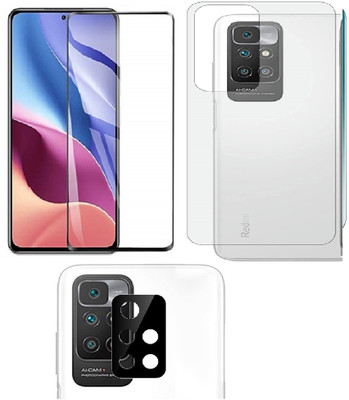 NEMIZI Front and Back Tempered Glass for Xiaomi Redmi 10 Prime 2022(Pack of 3)