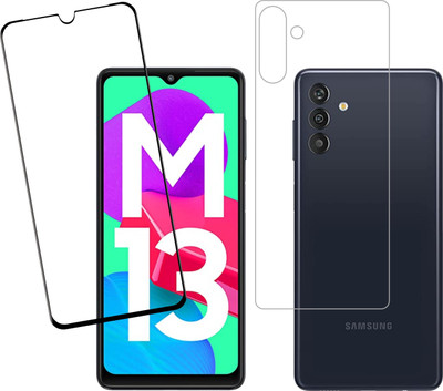 Vatsin Front and Back Tempered Glass for Samsung Galaxy M13(Pack of 2)