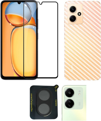 NEMIZI Front and Back Tempered Glass for Redmi 13C 4G(Pack of 3)