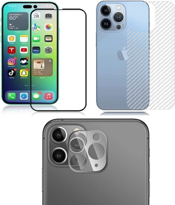 COVER CAPITAL Front and Back Tempered Glass for Apple iPhone 14 Pro(Pack of 3)