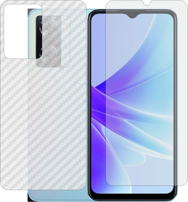 Fasheen Front and Back Tempered Glass for OPPO A57E CPH2387 (Front Matte Finish & Back 3d Carbon Fiber)(Pack of 2)