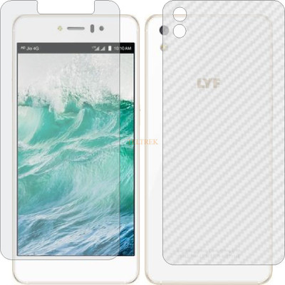 TELTREK Front and Back Tempered Glass for LYF WATER 8 LS 5015 (Front Matte Finish & Back 3d Carbon Fiber)(Pack of 2)