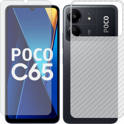 Mobling Front and Back Tempered Glass for Xiaomi Poco C65(Pack of 2)