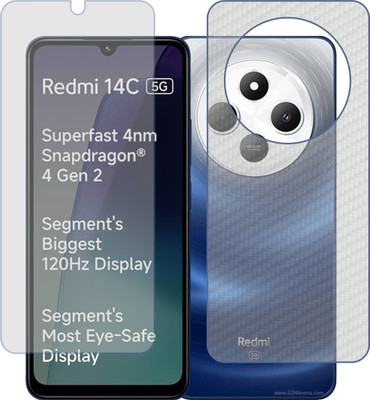 Fasheen Front and Back Tempered Glass for Xiaomi Redmi 14C 5G 2411DRN47I(Pack of 2)