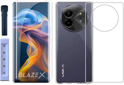 4 YARDS Front and Back Tempered Glass for Lava Blaze X 5G(Pack of 1)