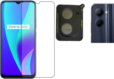 COVER CAPITAL Front and Back Tempered Glass for Realme C33(Pack of 2)