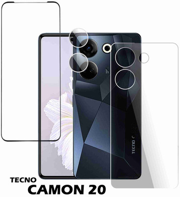 CXRTOPIL Front and Back Tempered Glass for TECNO CAMON 20(Pack of 3)