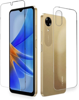 KHWABEEDA Front and Back Tempered Glass for OPPO A17K FRONT AND BACK TEMPERED GLASS(Pack of 2)