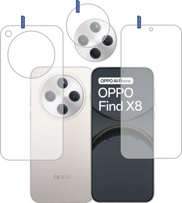 Flp1onBuy Front and Back Tempered Glass for OPPO Find X8 5G with Camera lens(Pack of 3)