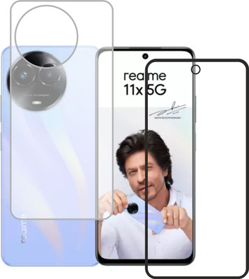 JSGROWITTECH Front and Back Tempered Glass for REALME 11X 5G(Pack of 2)