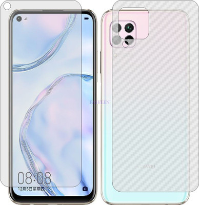 Fasheen Front and Back Tempered Glass for HUAWEI NOVA 7I (Front Matte Finish & Back 3d Carbon Fiber)(Pack of 2)
