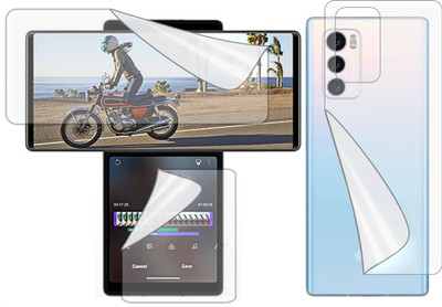 Mobling Front and Back Tempered Glass for LG WING(Pack of 1)