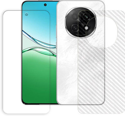 SOMTONE Front and Back Tempered Glass for Oppo F29 Pro 5G Tempered Glass Screen Protector | Anti-Scratch | Edge to Edge Full Coverage | 9H Hardness (1 FRONT TEMPERED GLASS PROTECTOR + 1 BACK CARBON FIBER SKIN)(Pack of 1)