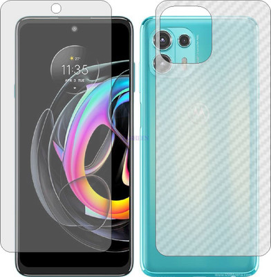 Fasheen Front and Back Tempered Glass for MOTOROLA MOTO EDGE 20 LITE (Front Matte Finish & Back 3d Carbon Fiber)(Pack of 2)